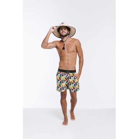 180359-short-elastico-flamingos-amarelo-completo